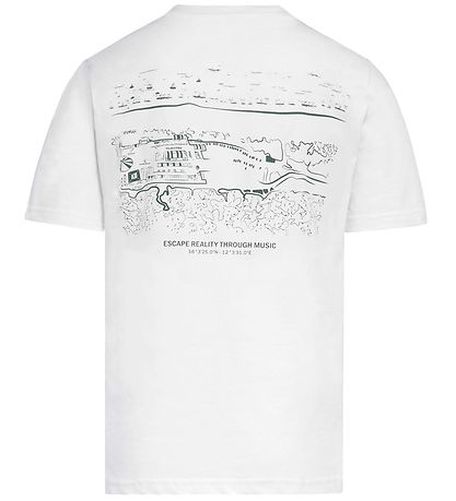 Hound T-shirt - HdAnton - City Back print - Bone White/ Dark Gre