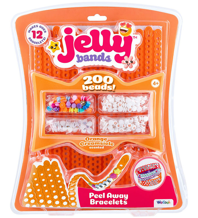 Jelly Bands Kreasæt - Peel Away Armbånd - Orange Creamsicle