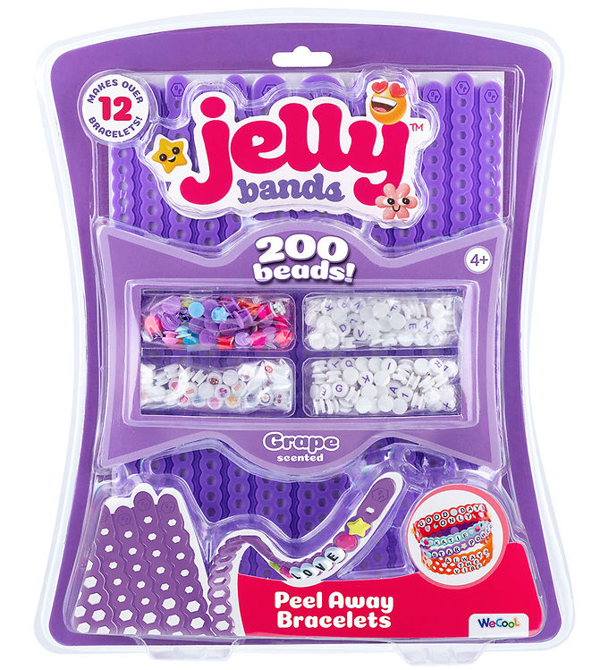 Jelly Bands Kreasæt - Peel Away Armbånd - Grape