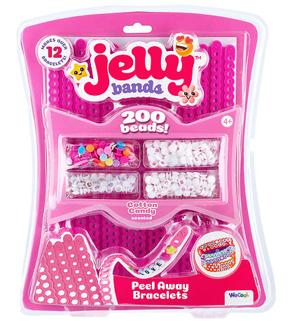 Jelly Bands Kreasæt - Peel Away Bracelets - Cotton Candy
