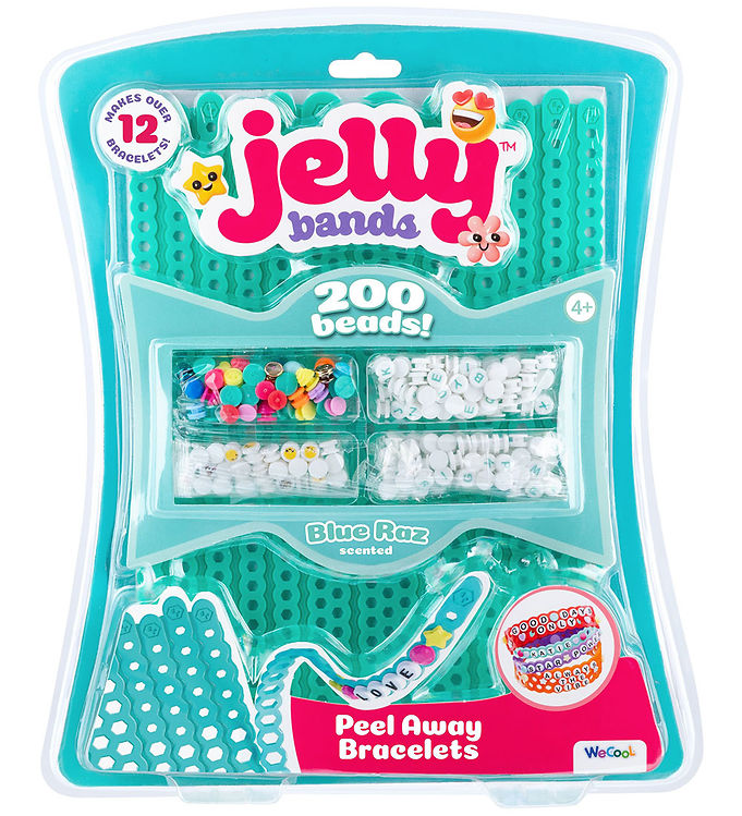 Jelly Bands Kreasæt - Peel Away Armbånd - Blue Raz