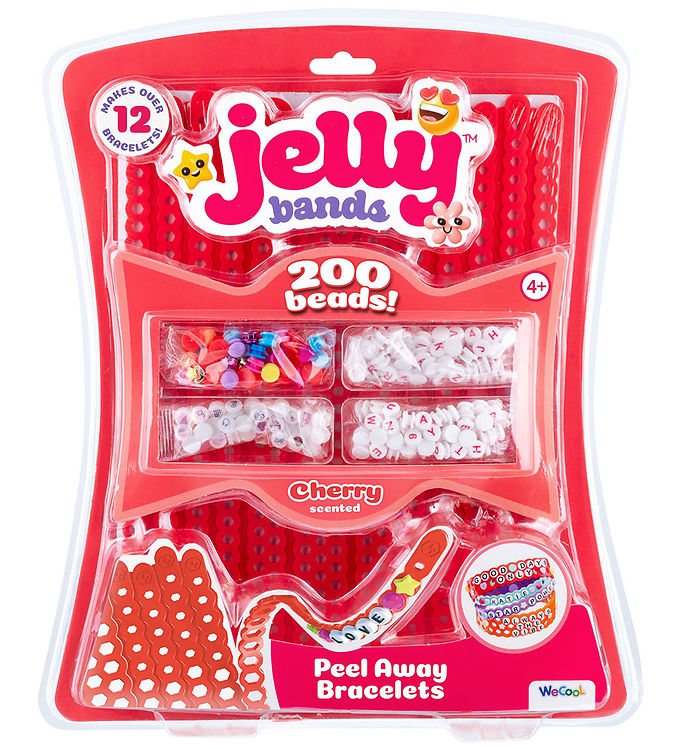 Jelly Bands Kreasæt - Peel Away Armbånd - Cherry