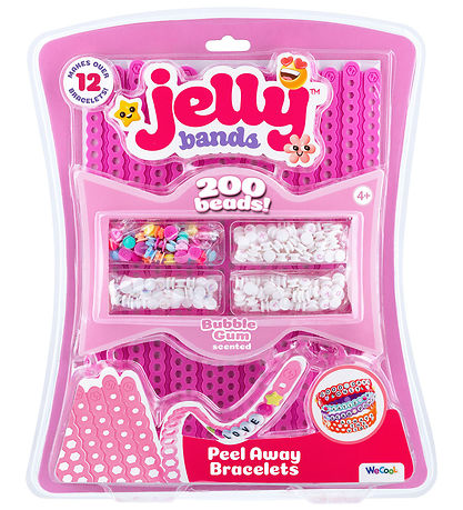 Jelly Bands Kreasæt - Peel Away Bracelets - Bubblegum