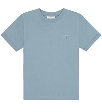 Les Deux T-shirt - Core Contrast - Faded Denim Blue