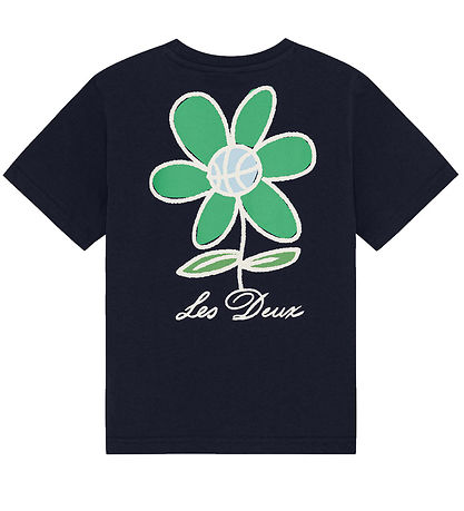 Les Deux T-shirt - Flower - Dark Navy