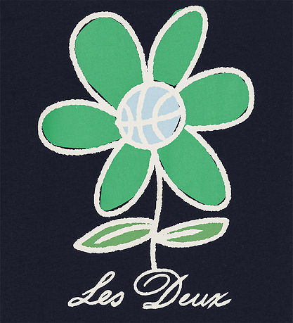 Les Deux T-shirt - Flower - Dark Navy