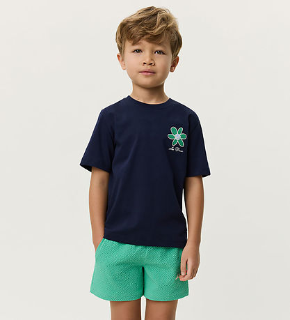 Les Deux T-shirt - Flower - Dark Navy