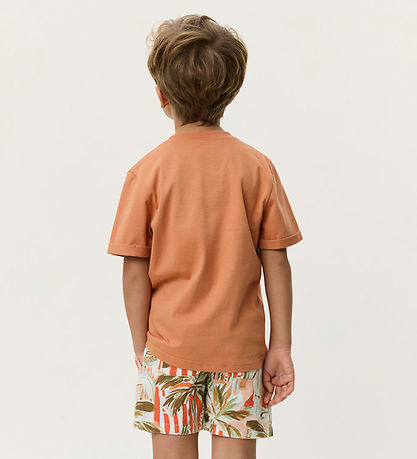 Les Deux T-shirt - Core Contrast - Raw Sienna Orange