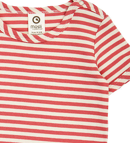 Müsli Body k/æ - Rib - Mineral Red/ Tofu