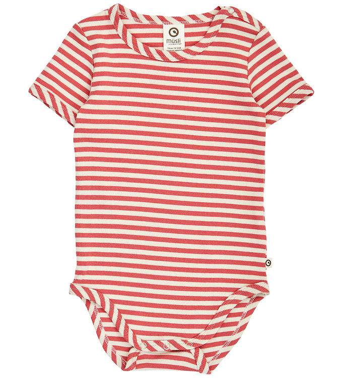 Müsli Body k/æ - Rib - Mineral Red/ Tofu