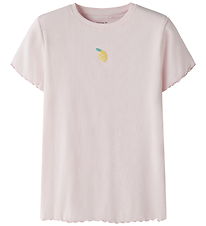 Name It T-shirt - Rib - NkfVivemma - Cradle Pink/Lemon
