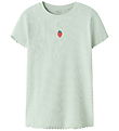 Name It T-shirt - Rib - NkfVivemma - Pale Aqua/Strawberry