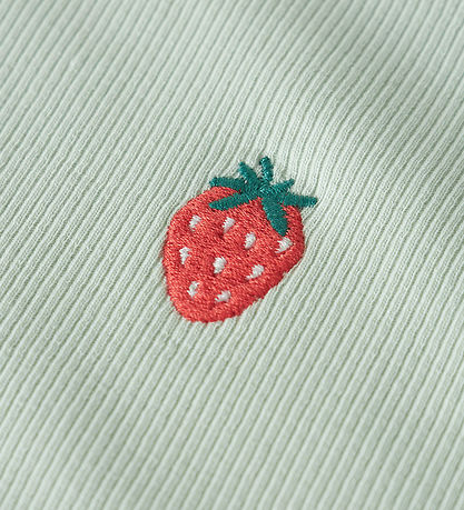 Name It T-shirt - Rib - NkfVivemma - Pale Aqua/Strawberry