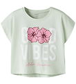 Name It Crop Top - NkfVilma - Pale Aqua/Good Vibes