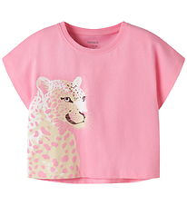 Name It Crop Top - NkfVilma - Pink Drink/Cheetha