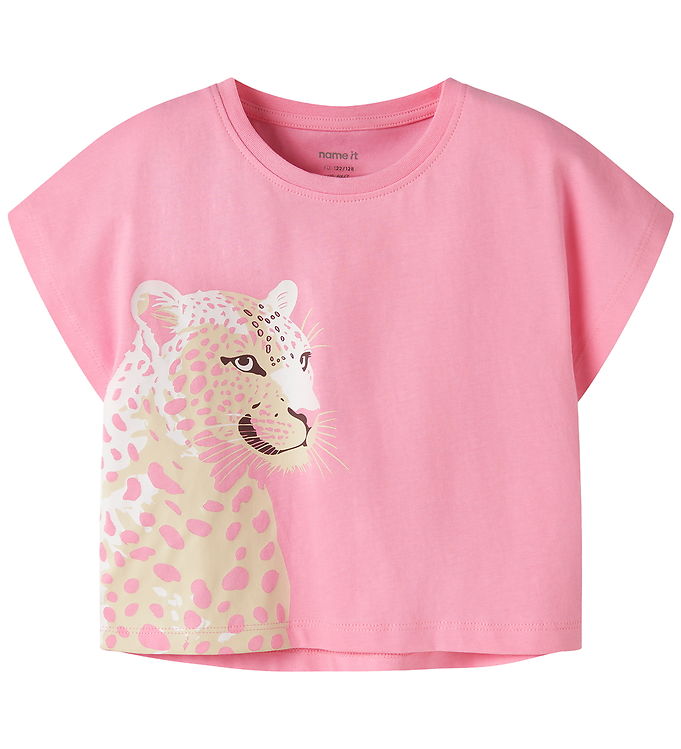 Name It T-shirt - Kort - NkfVilma - Pink Drink/Cheetha