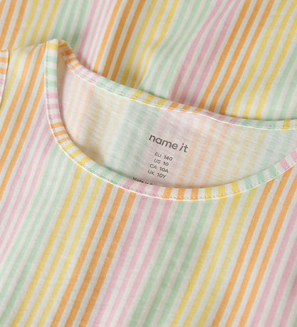 Name It Kjole - NkfVigga - Bright White/Cool Stripes