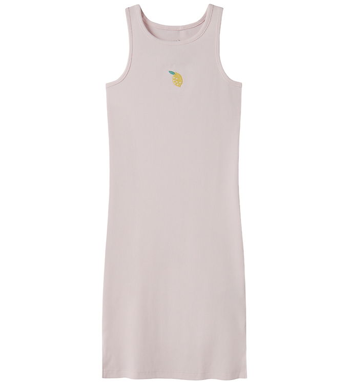 Name It Kjole - Rib - NkfVivemma - Cradle Pink/Lemon