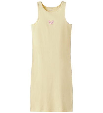 Name It Kjole - Rib - NkfVivemma - Double Cream/Butterfly