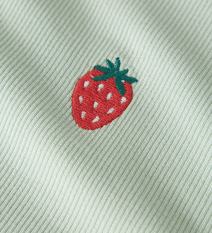 Name It Kjole - Rib - NkfVivemma - Pale Aqua/Strawberry