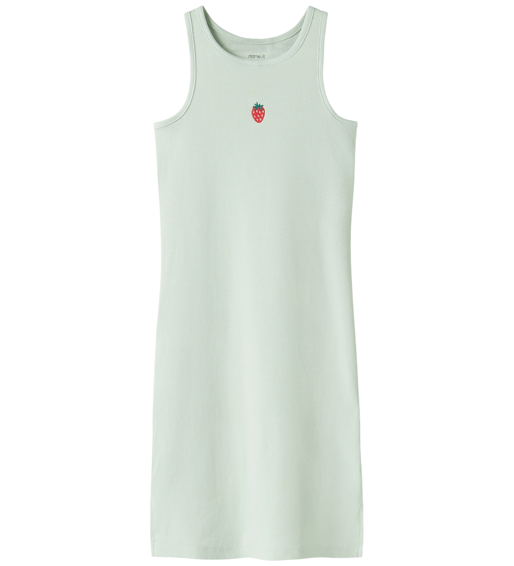 Name It Kleid - Rib - NkfVivemma - Pale Aqua/Strawberry - Name It - 6 Jahre (116) - Kleider