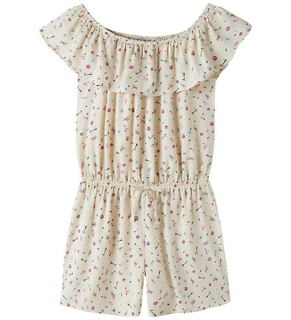 Name It Buksedragt - NkfVinaya - Almond Milk/Cute Flowers