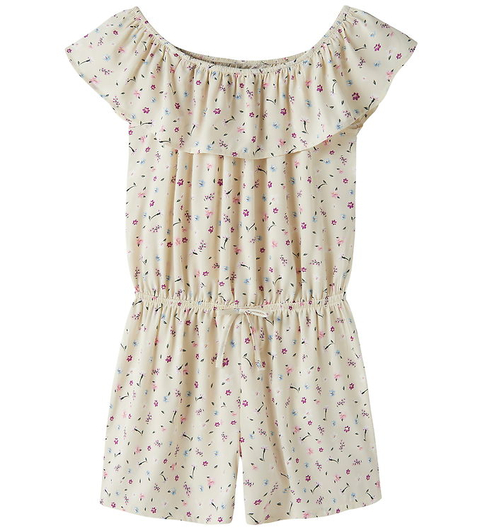 Name It Buksedragt - NkfVinaya - Almond Milk/Cute Flowers