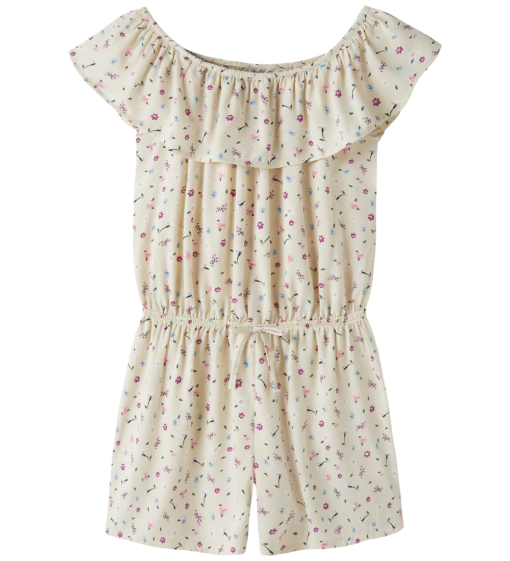 Name It Jumpsuit - NkfVinaya - Mandelmilch/Niedliche Blüten - Name It - 10 Jahre (140) - Jumpsuits