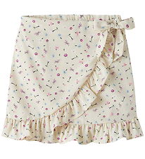 Name It Nederdel - NkfVinaya - Almond Milk/Cute Flowers