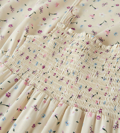 Name It Kjole - NkfVinaya - Almond Milk/Cute Flowers