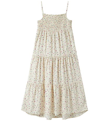 Name It Kjole - NkfVinaya - Almond Milk/Cute Flowers