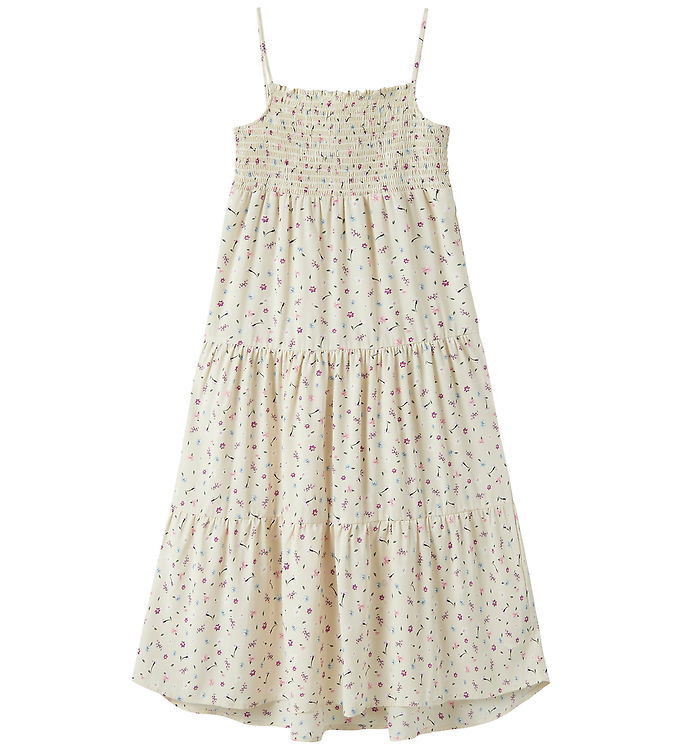 Name It Kjole - NkfVinaya - Almond Milk/Cute Flowers