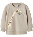 Name It Sweatshirt - NbmHall - Chateau Gray m. Giraf