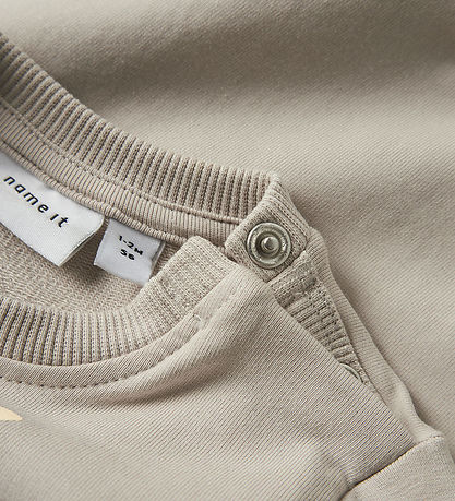 Name It Sweatshirt - NbmHall - Chateau Gray m. Giraf