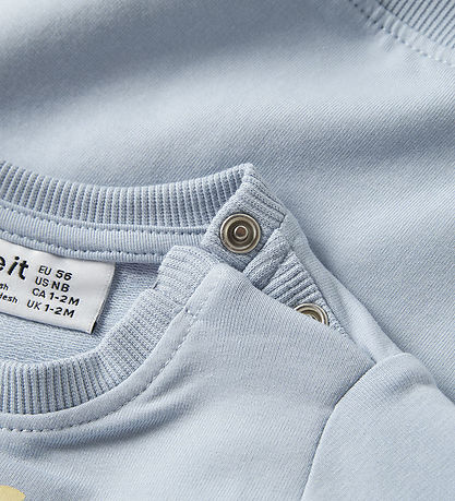 Name It Sweatshirt - NbmHall - Blue Fog m. Giraf