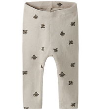 Name It Leggings - Rib - Bomuld/Modal - NbmFunkab - Chateau Gray