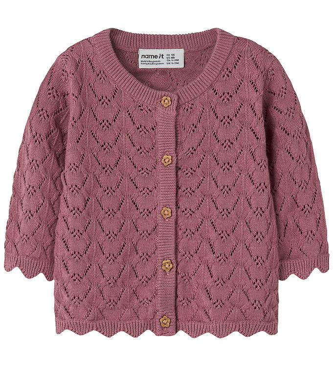 Name It Cardigan - Strik - NbfHarriet - Mesa Rose