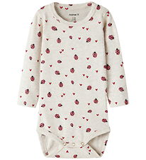 Name It Bodysuit l/s - NbfHaline - Peyote Melange