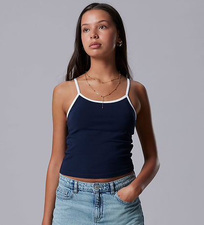 LMTD Top - NlfBenedicte - Dark Sapphire/W. Bright White