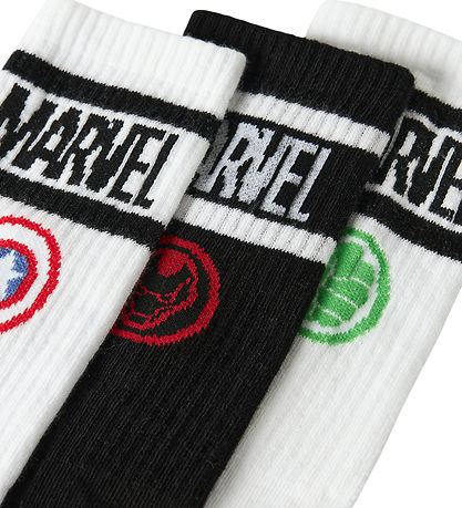 Name It Strømper - 3-pak - NkmAnlo - Bright White/3P 2xBright Wh