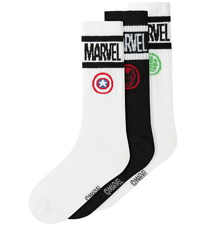 Name It Strømper - 3-pak - NkmAnlo - Bright White/3P 2xBright Wh