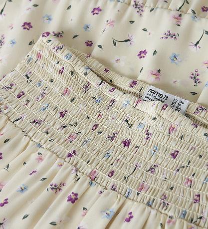 Name It Nederdel - NkfVinaya - Almond Milk/Cute Flowers