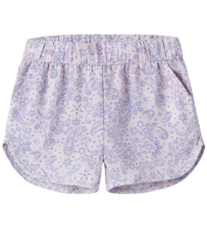 Name It Shorts - NkfVinaya - Lavender Fog/Paisley Flowers billede