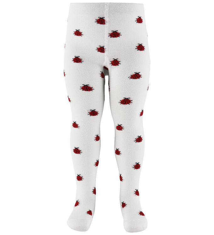 Fuzzies Strømpebukser - Off White m. Mariehøns