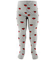 Fuzzies Tights - Light Grey w. Strawberry