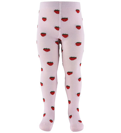 Fuzzies Tights - Soft Pink w. Strawberry