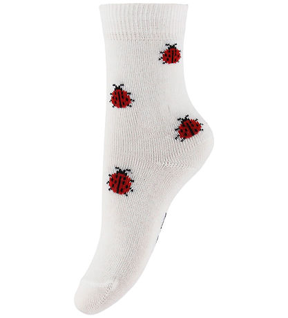 Fuzzies Strømper - 2-pak - Off White m. Mariehøns