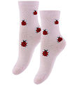 Fuzzies Socks - 2-Pack - Soft Pink w. Ladybugs