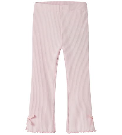 name It Leggings - Rib - NmfHavelle - Cradle Pink