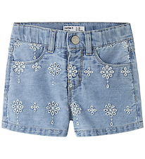 Name It Shorts - NmfRose - Light Blue Denim/Anglaise